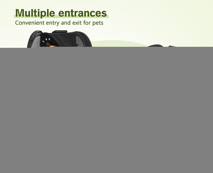 pecute Hunderucksack Erweiterbar XL für 6-10 kg, Faltbar Katzenrucksack Katzen mit Anti-offener Reis