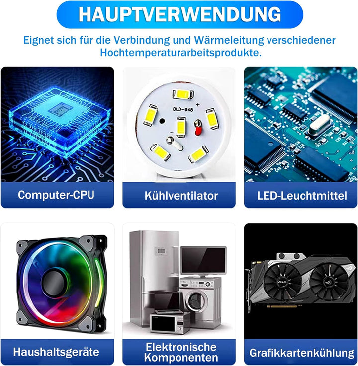 200g Kühlpaste, CPU Wärmeleitpaste, Thermalpaste 200g, Beständig gegen Hohe und Niedrige Temperature