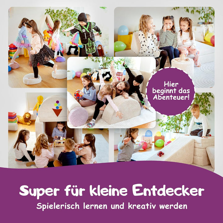 Linodino® Magisches Tor – Spielsofa Add-on mit Bögen aus Schaumstoff | Erweiterungs-Bauteil für krea