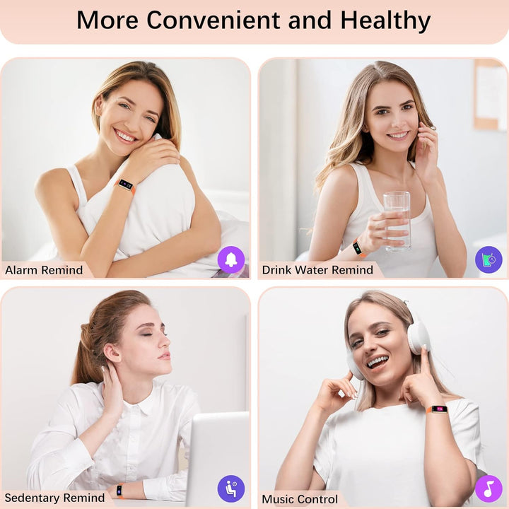 Smartwatch Damen, Schrittzähler Uhr IP68 Wasserdicht Fitness Tracker mit 123 Sportmodi, Fitnessuhr D