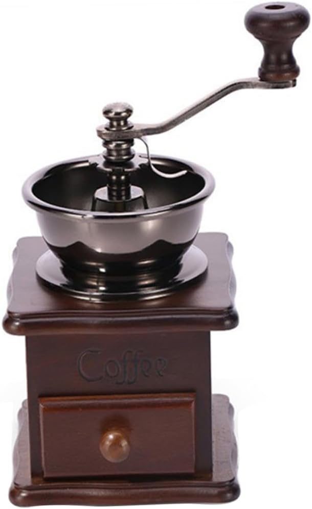 PRETYZOOM Manuelle Kaffeemühle Aus Kiefernholz Hand Kaffeemühle Mit Einstellbarem Mahlgrad Bohnenmüh