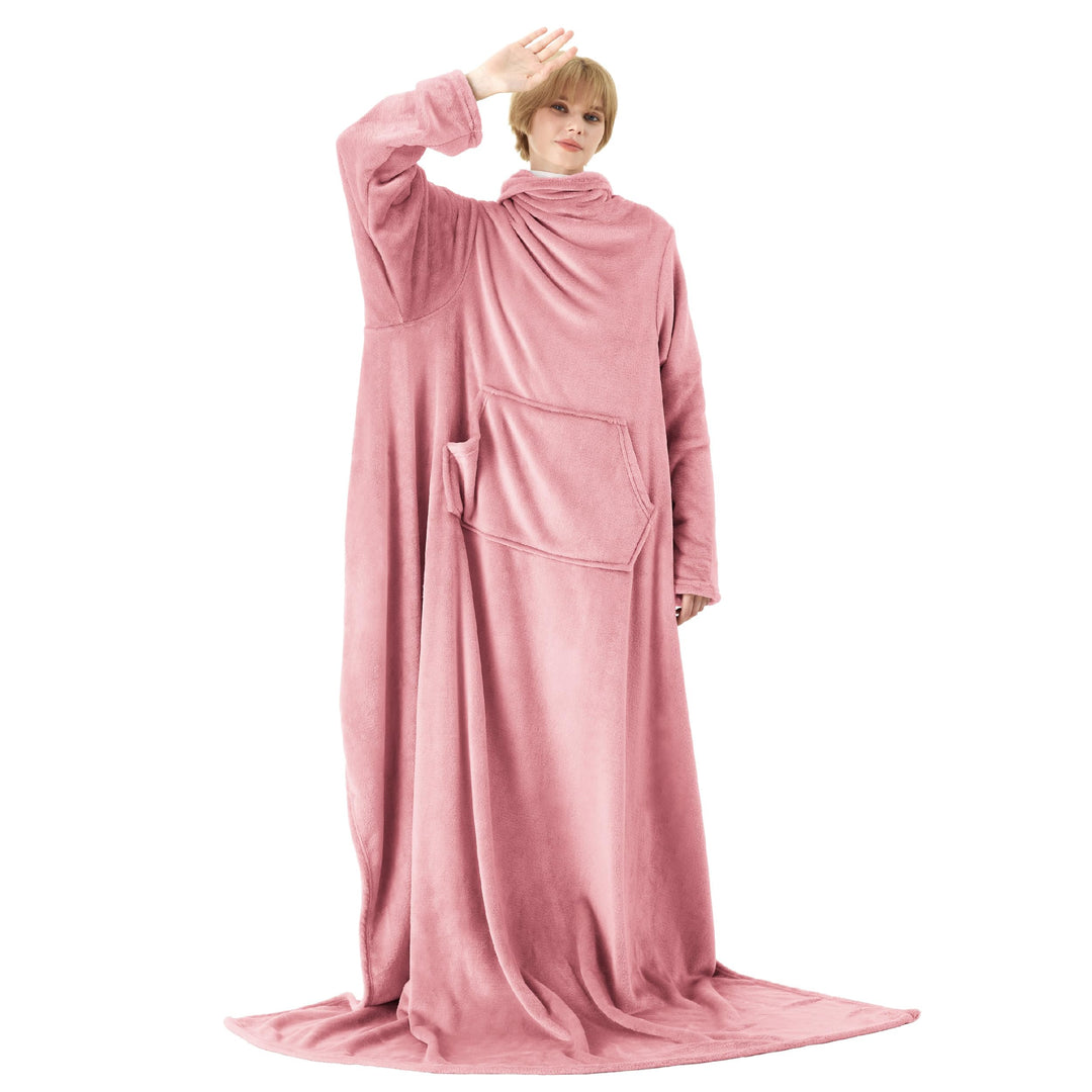 BEDSURE Decke mit Ärmeln Kuscheldecke - Weihnachten Geschenke für Frauen und Männer, Warm Ärmeldecke