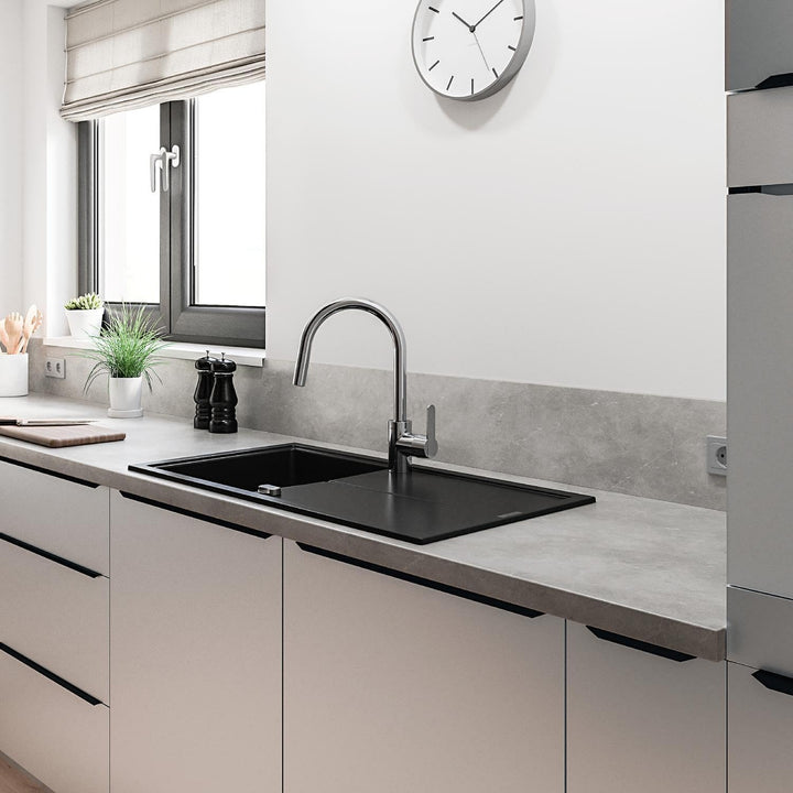 GROHE Get - Einhand-Spültischbatterie (Schwenkbereich wählbar: 0° / 150°, Einlochmontage, flexible A
