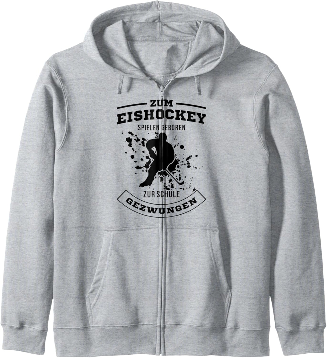 Zum Eishockey Geboren Zur Schule Gezwungen Eishockeyspieler Kapuzenjacke