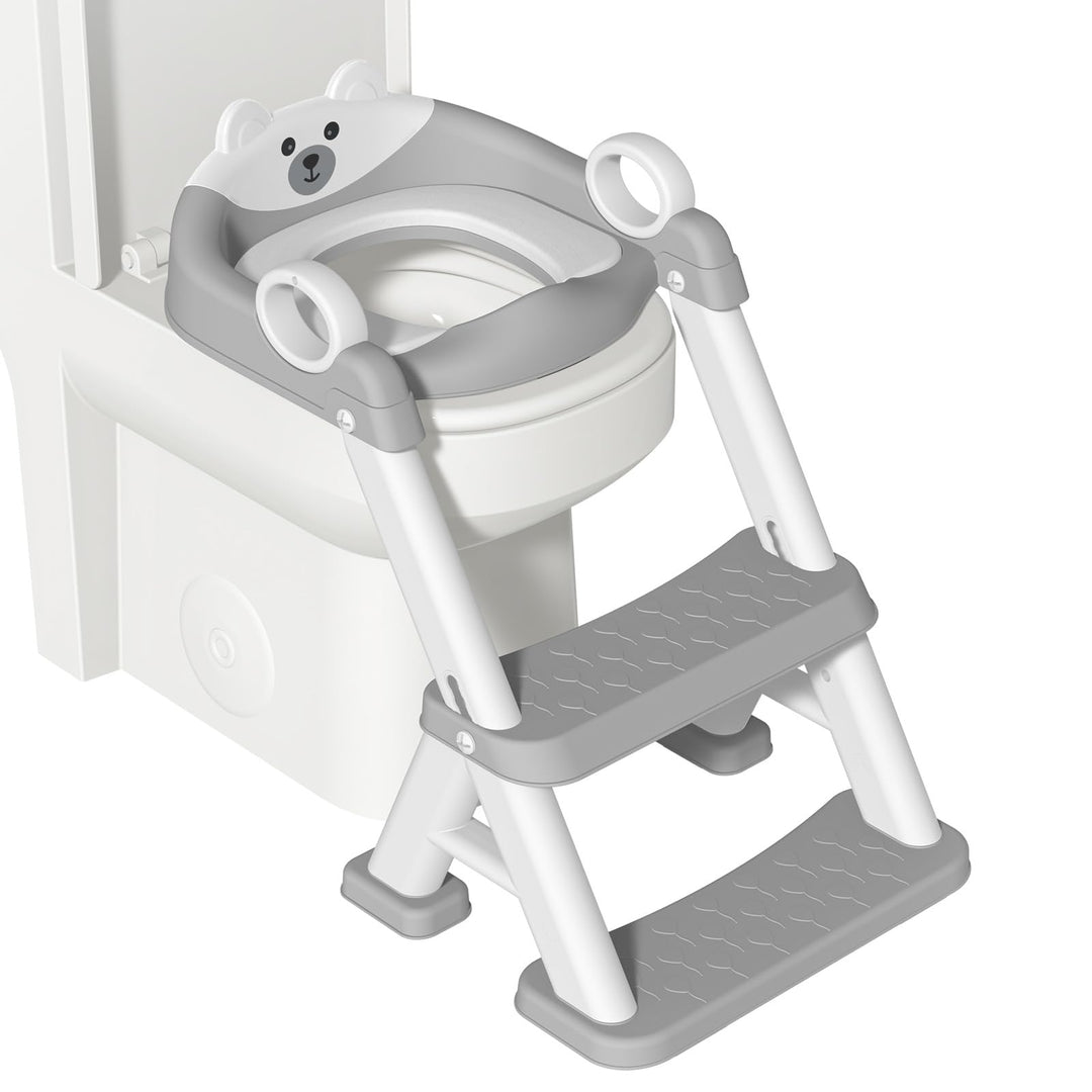 Toilettensitz Kinder mit Treppe, 2-in-1 kinder toilettensitz ür ab Kleinkinder Jungen und Mädchen, U