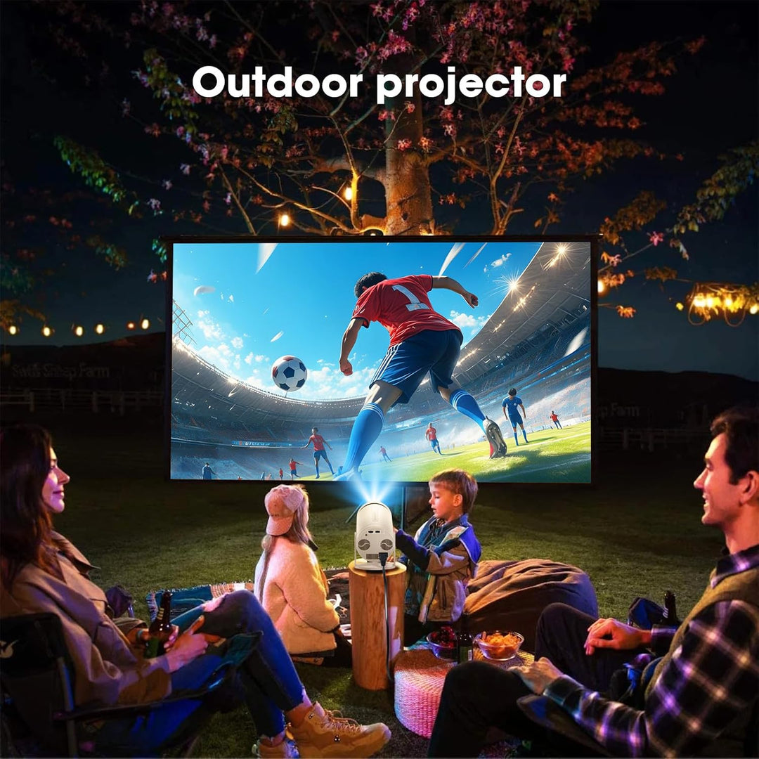 Weelikeit Projektor, 2024 Upgraded 4K Mini Projektor mit Lautsprecher für Home Movie Projector, Nati