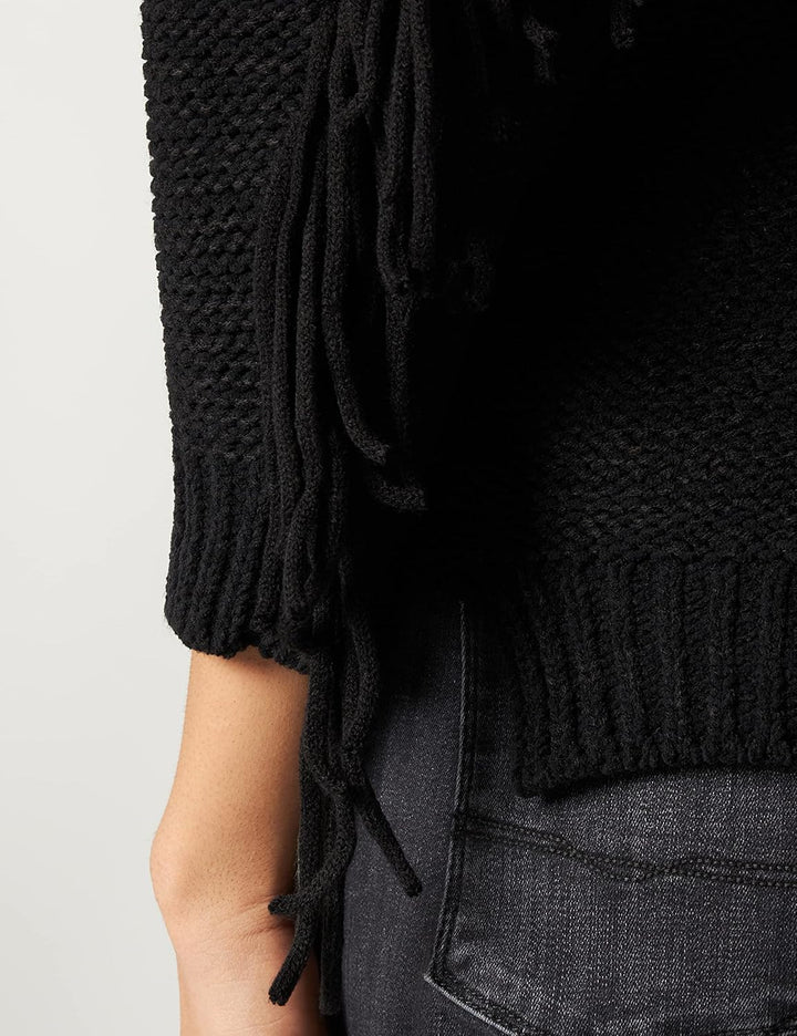 Replay Damen Kurzer Pullover XS Schwarz (098 Black), XS Schwarz (098 Black)