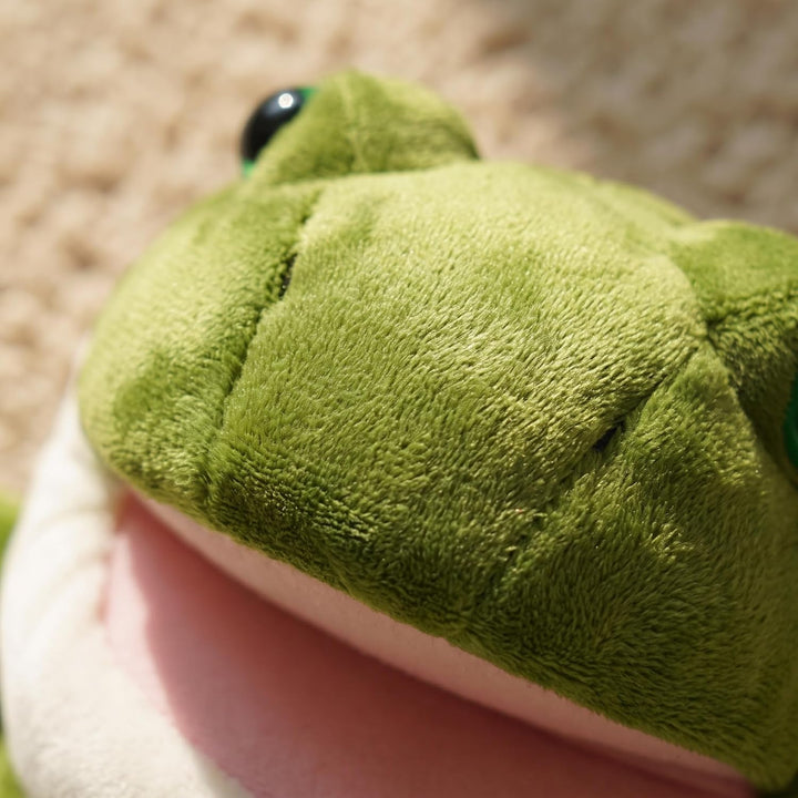 lilizzhoumax Frosch Kuscheltier, Simuliertes Tier Frosch Handpuppe aus Plüsch, Kawaii Niedliches Rol