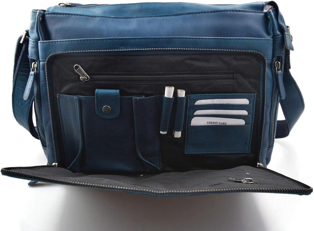 Leder herren damen tablet tasche notebook tasche messenger ledertasche umhangetasche schultertasche