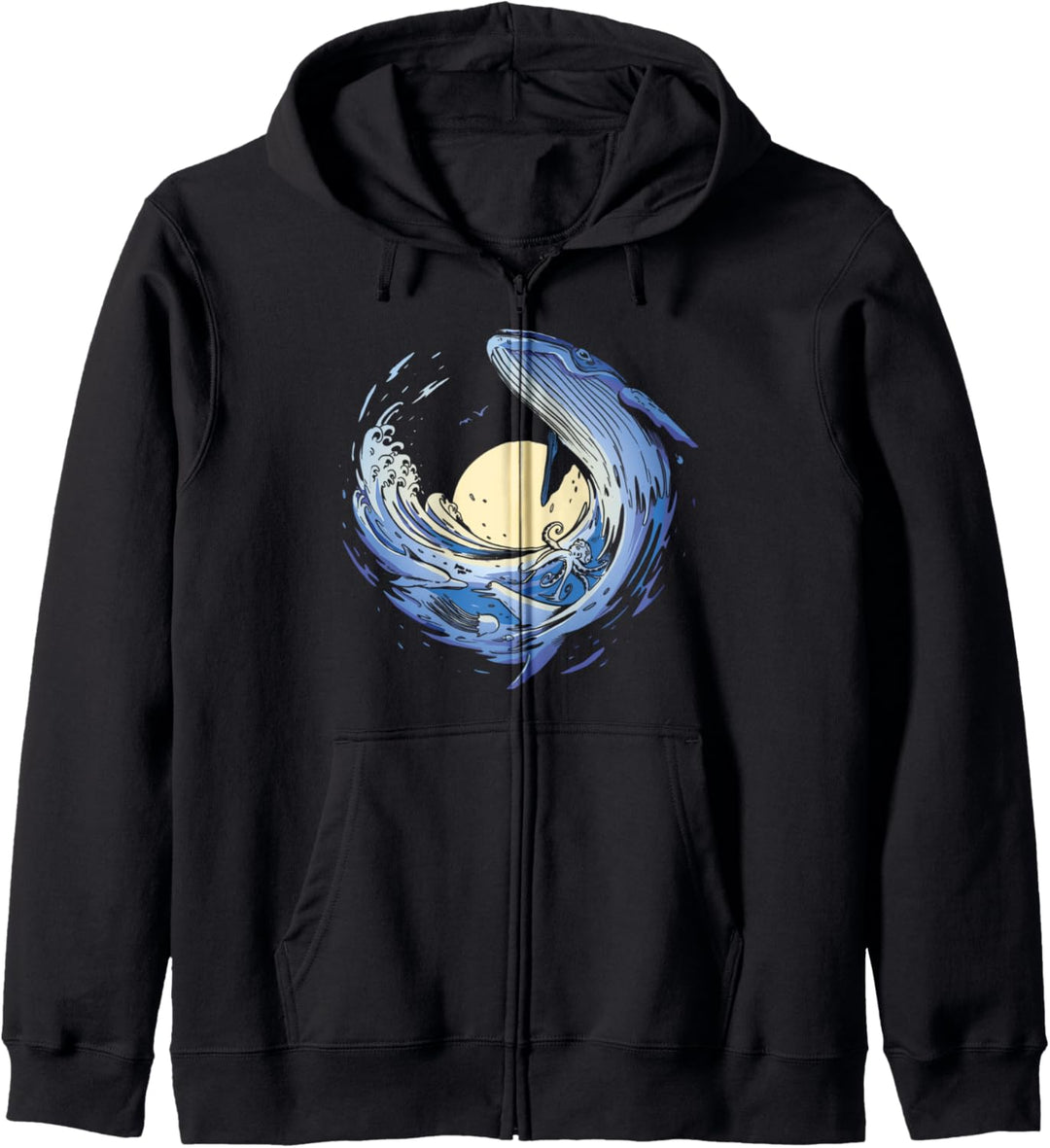 Sunset Sea Life Buckelwal Blue Wave - Save the Ocean Kapuzenjacke