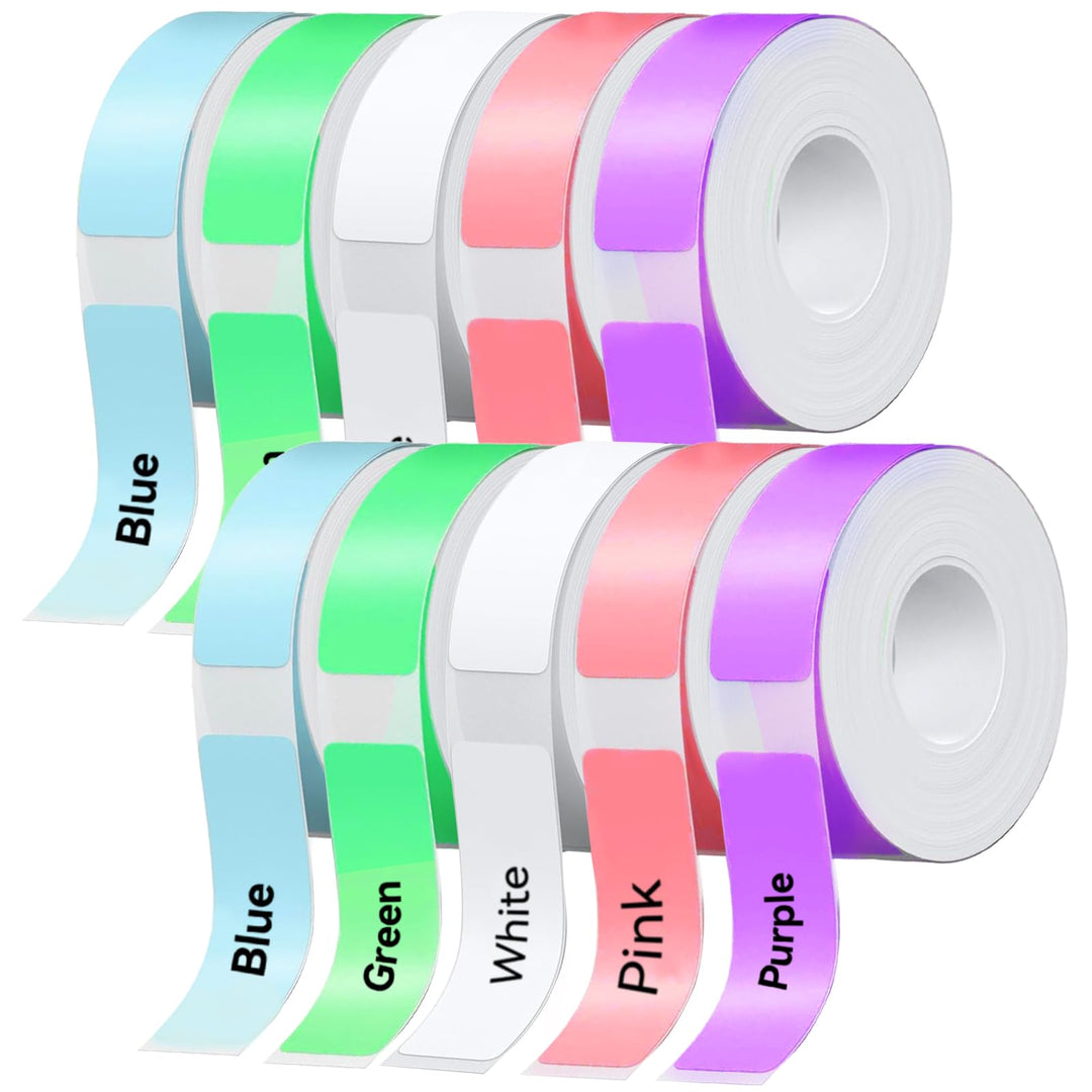 D30 P15 P11 Etikettenhersteller-Band, 12 x 40 mm Etikettendruckpapier, Standard-laminiertes Büro-Eti