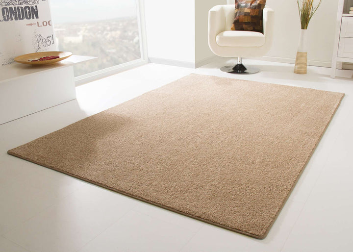 Steffensmeier Kurzflor Teppich Cambridge, Wohnzimmer, Schlafzimmer, in Sand, Grösse: 120x180 cm 120x
