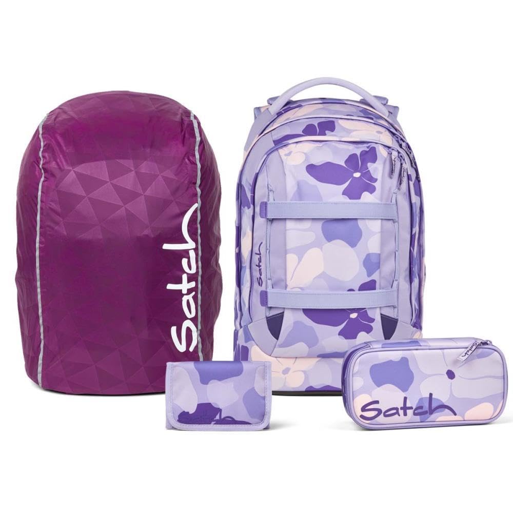 Satch Pack Streetwalk Edition Schulrucksack Set 4tlg. inkl. Schlamperbox, Geldbörse und Regenhülle (