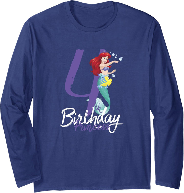 Disney Little Mermaid Ariel 4th Birthday Princess Langarmshirt