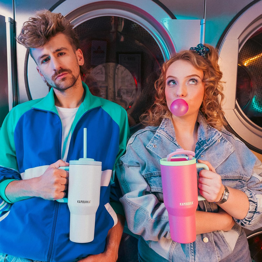 Kambukka Rio Thermobecher mit Henkel, 900 ml, Frosty Coconut, Deckel mit Verschluss Frostige Kokosnu