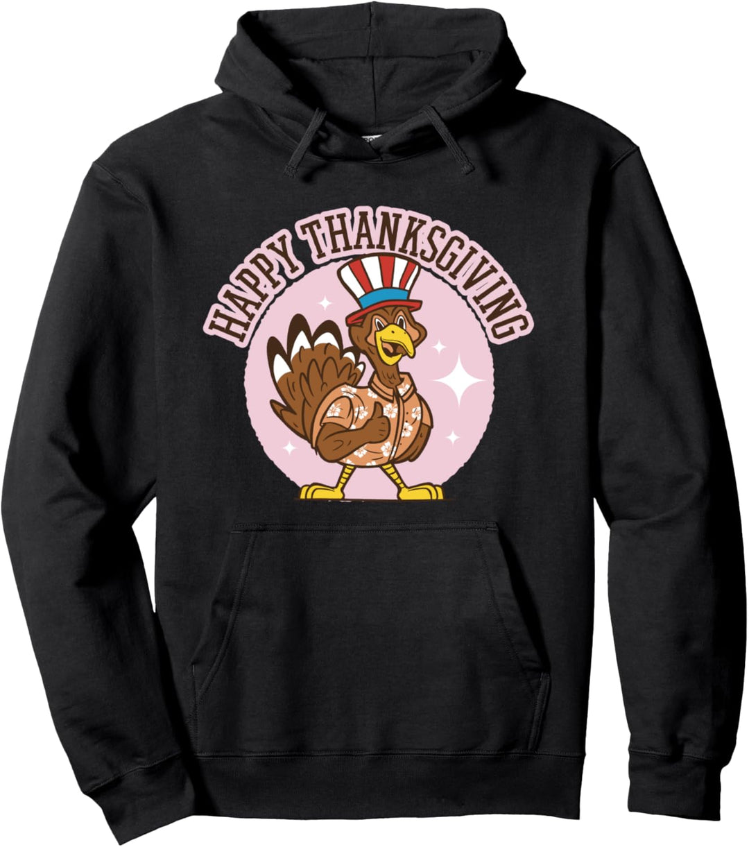 Patriotischer Truthahn l Fröhliches Erntedankfest Motiv Pullover Hoodie