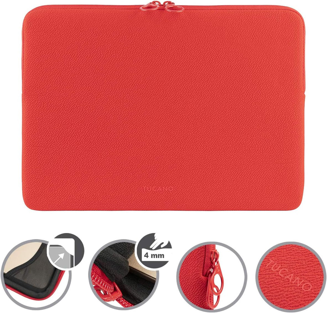Tucano - Crespo Sleeve, Neopren-Schutzhülle für Laptop 12"/MacBook Air oder Pro 13"/ChromeBook 11.6"