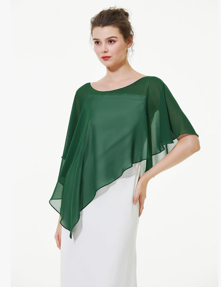 BEAUTELICATE Damen Chiffon Schal Stola Eleganten Cape Umhang für Braut Sommer Hochzeits Festliche Ab