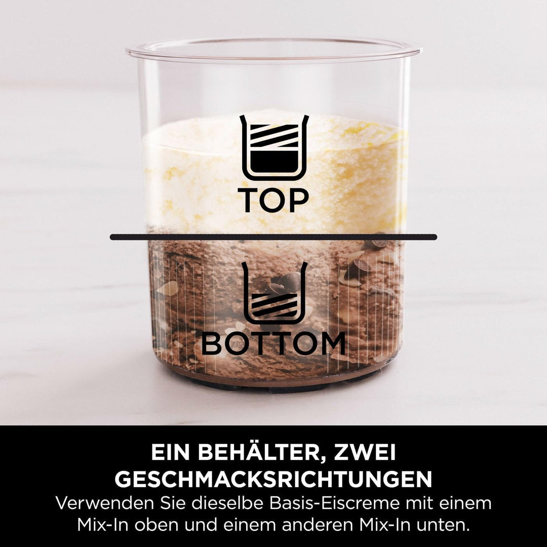 Ninja CREAMi Deluxe Eis-und Eisgetränkmaschine mit 2 Bechern, 10 Funktionen, macht Eiscreme, Gelato,