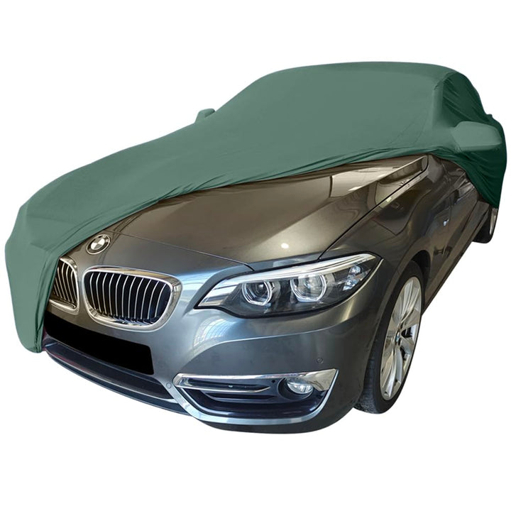 Indoor Autoabdeckung kompatibel mit BMW 2-Series F22 Coupe mit Spiegeltaschen SUPER Soft Stretch