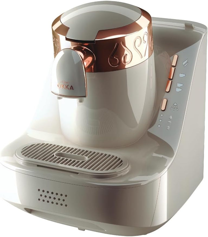 Arzum Okka OK001 TURKISH COFFEE MACHINE, 710W, 2 Cups Capacity, Direct to Cup, Self Cleaning, White-