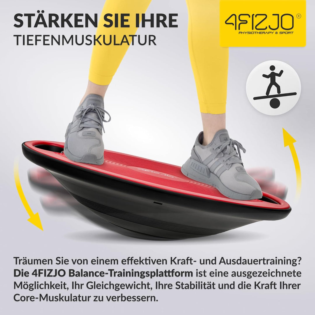 Balance Board 40cm, Wackelbrett mit Griffen, Gleichgewichtsboard, Therapiekreisel Physiotherapie, fü