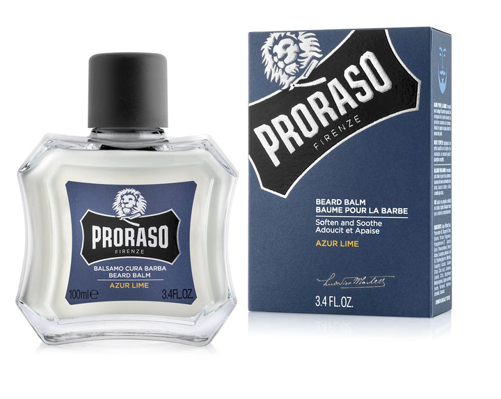 Proraso Beard Balm Azur Lime, 100 ml, duftender Bart Balsam schützt und pflegt den Bart und hilft, J