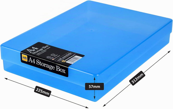 WestonBoxes A4 Kastenpfahl, stapelbare Bastelaufbewahrungsbox Einheit inkl. Kunststoff A4 Aufbewahru