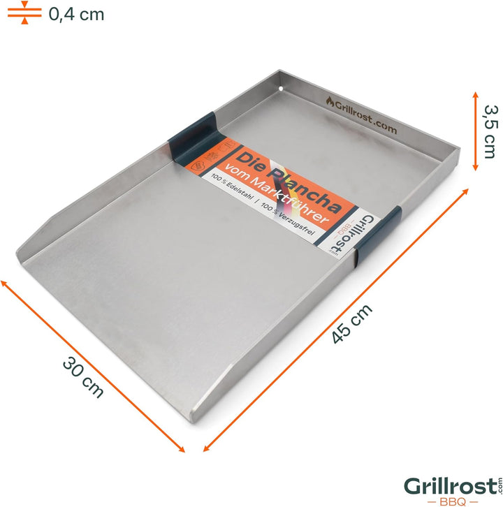 Edelstahl Grillplatte - Plancha 45 x 30cm - für Napoleon Freestyle und Rogue 365, 425, 525 45x30cm -