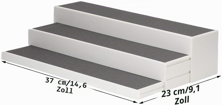 Cikonielf 3-stufiges, erweiterbares Gewürzregal Stufenregal Gewürze Organizer Halter für Küchenarbei