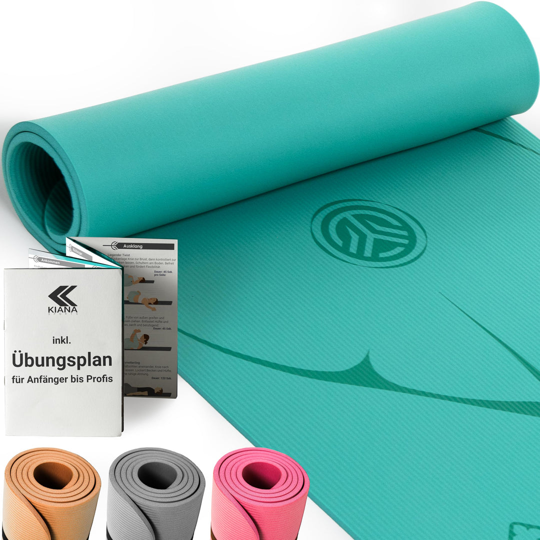 Yoga Matte aus Deutscher Entwicklung – Rutschfeste & gelenkschonende Yogamatte – 2 Komfort-Dicken (1