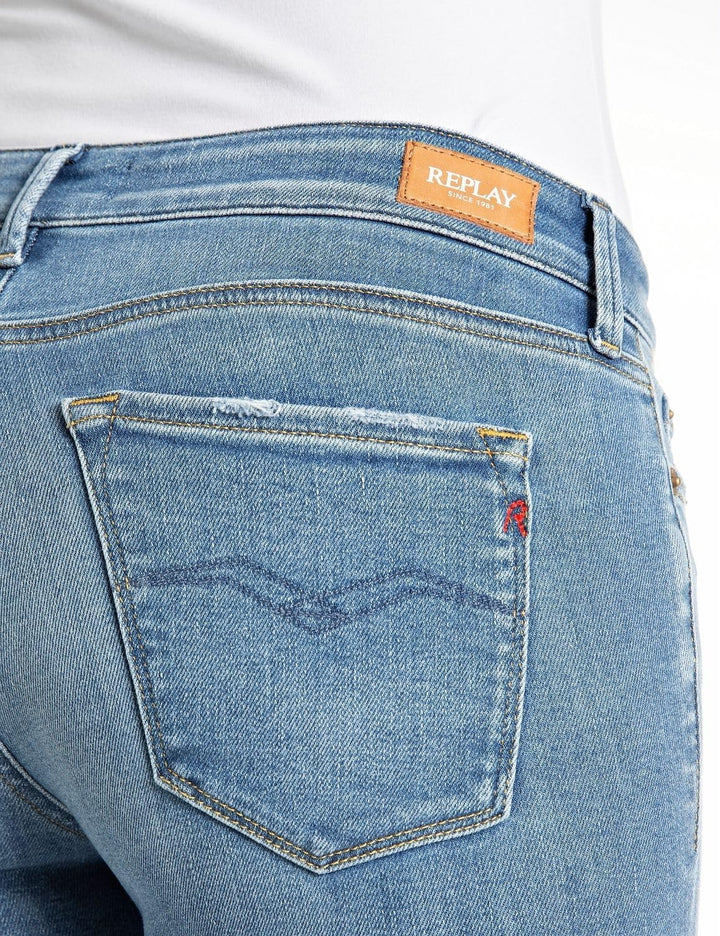 Replay Damen Jeans New Luz Skinny-Fit 27W / 30L Medium Blue 009-6, 27W / 30L Medium Blue 009-6