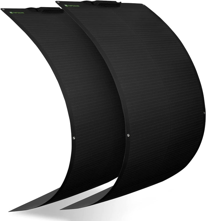 Topsolar 360W 2 * 180W Flexible Solarmodul Monokristallin 12V/24V - Photovoltaik Ladekabel für Wohnm