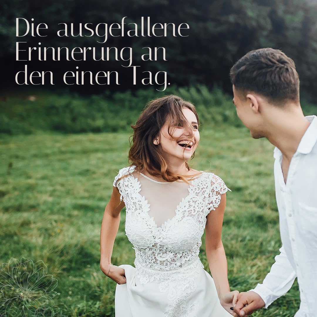 Hochzeitideal – Personalisierbares Gästebuch Hochzeit Patti E10 mit 40 Seiten I Hochzeit Gästebuch a