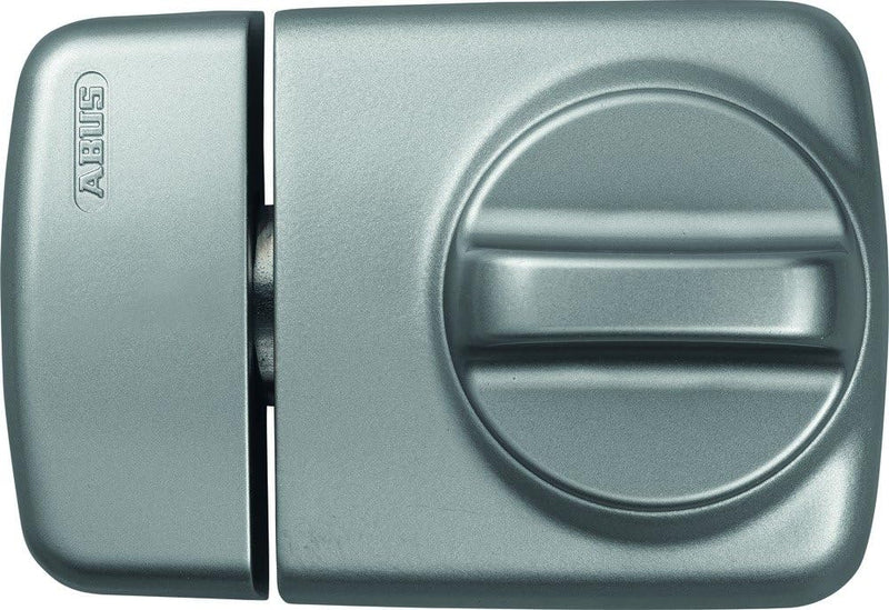 ABUS 589164 7510 S Tür-Zusatzschloss mit Drehknauf für Türen mit schmalen Rahmenprofilen, silber, Si