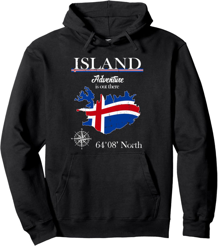 Island – Adventure Is Out There – Island-Flagge Pullover Hoodie
