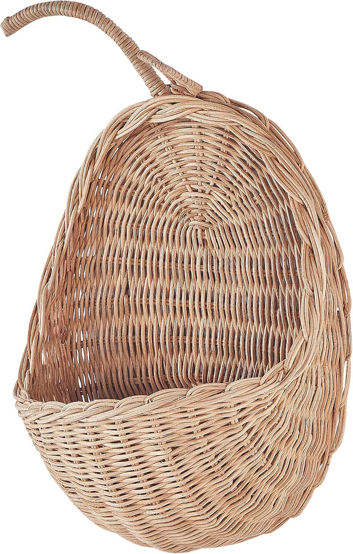 Wanddekoration Rattan Apfelform natürlich/beige 40 cm Boho Kinderzimmer Makonde