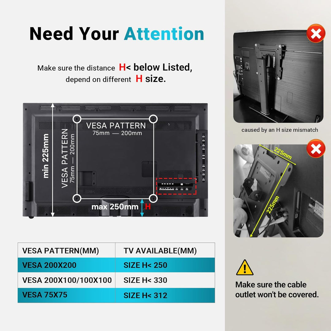 BONTEC TV Standfuss Monitor Standfuss für 17-43 Zoll LCD LED OLED Plasma Flach &amp; Curved Fernseher &amp;