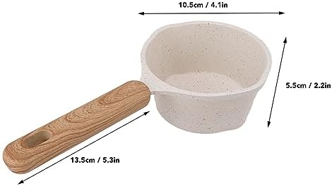 Sossentopf, 10 Cm Grosser Milchtopf mit Ausgiesslippe, Kleiner Weisser Sossentopf aus Edelstahl Zum