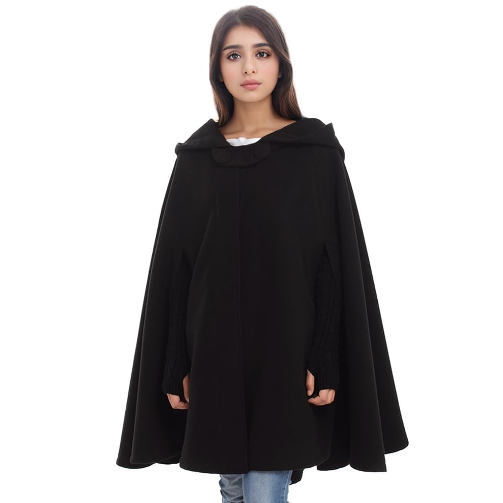 GRACEART Mittelalterliche Unisex Vampir Umhang Gothic Cosplay Kostüm, Robe mit Kapuze Cape Mantel Um