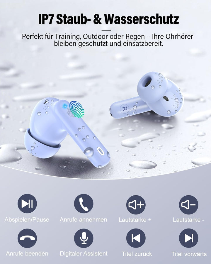 Btootos Bluetooth Kopfhörer, Kopfhörer Kabellos Bluetooth 5.4 mit App Sport In Ear Kopfhörer, Wirele