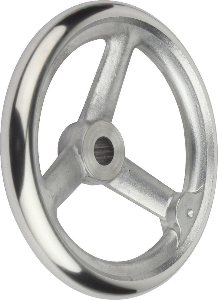 KIPP – Bedienteile | Normelemente K0160.0200X18 Handrad ohne Nut Aluminium, ohne Griff, Komp:Alumini
