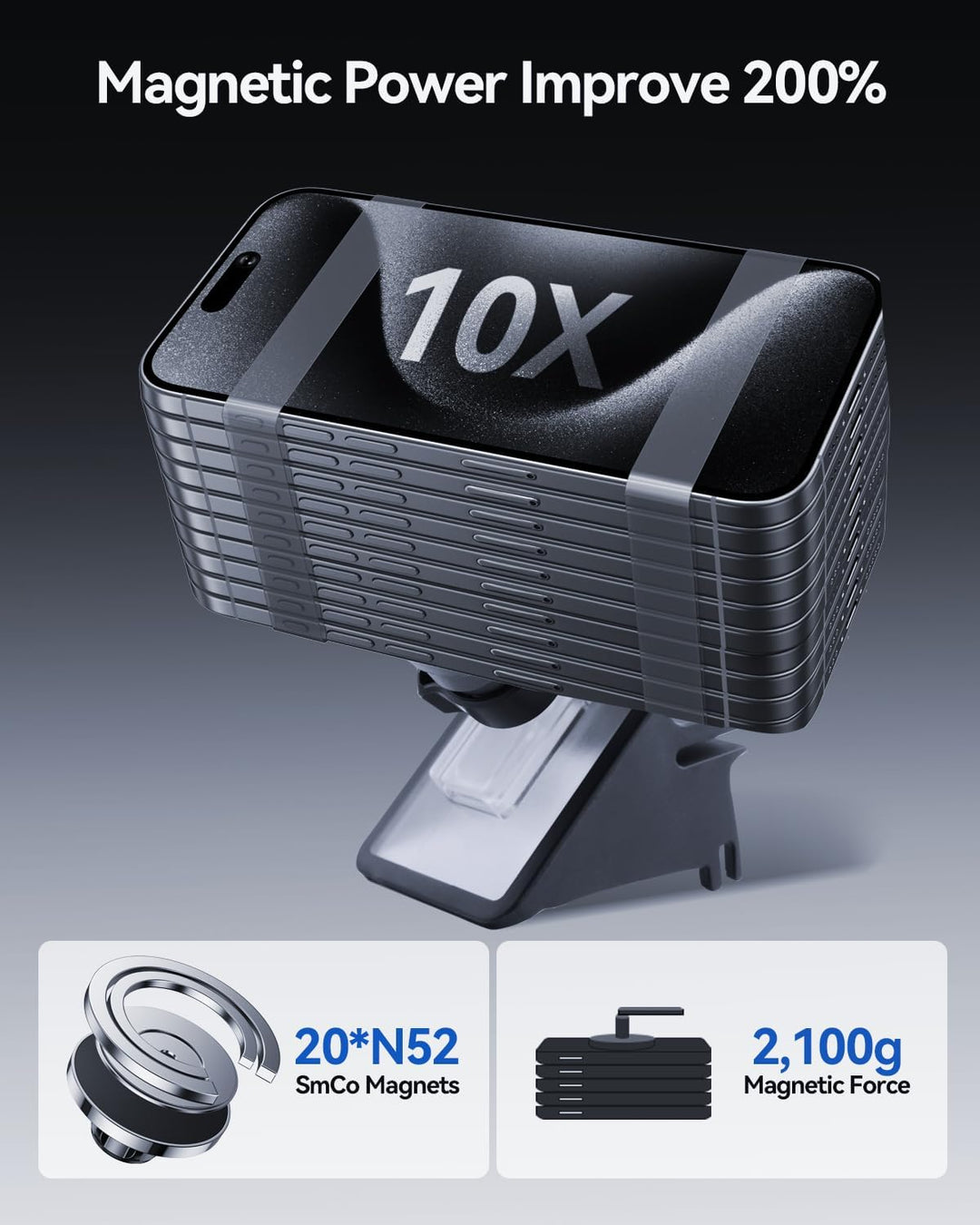 Handyhalterung für Tesla Model Y 2025-2026 Juniper und Model 3 2024-2026 Magnet Handyhalter Auto Mag