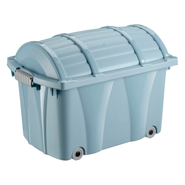 keeeper Piraten-Box, Aufbewahrungsbox mit Rollen und Verschluss, 58 x 37 x 40 cm, Kamil Pure, Blau (
