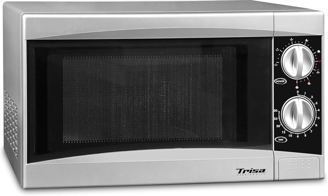 Trisa Mikrowelle mit Grill - 900W Grill, 700W Mikrowelle, 9 Einstellungen, 17 L, Weiss, 30 Min Timer
