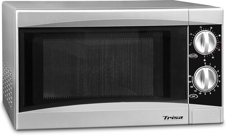 Trisa Mikrowelle mit Grill - 900W Grill, 700W Mikrowelle, 9 Einstellungen, 17 L, Weiss, 30 Min Timer