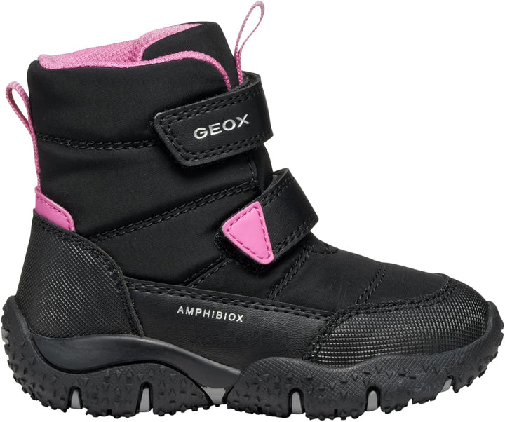 Geox Mädchen B Baltic Girl B ABX Sneaker 25 EU Black Fuchsia, 25 EU Black Fuchsia