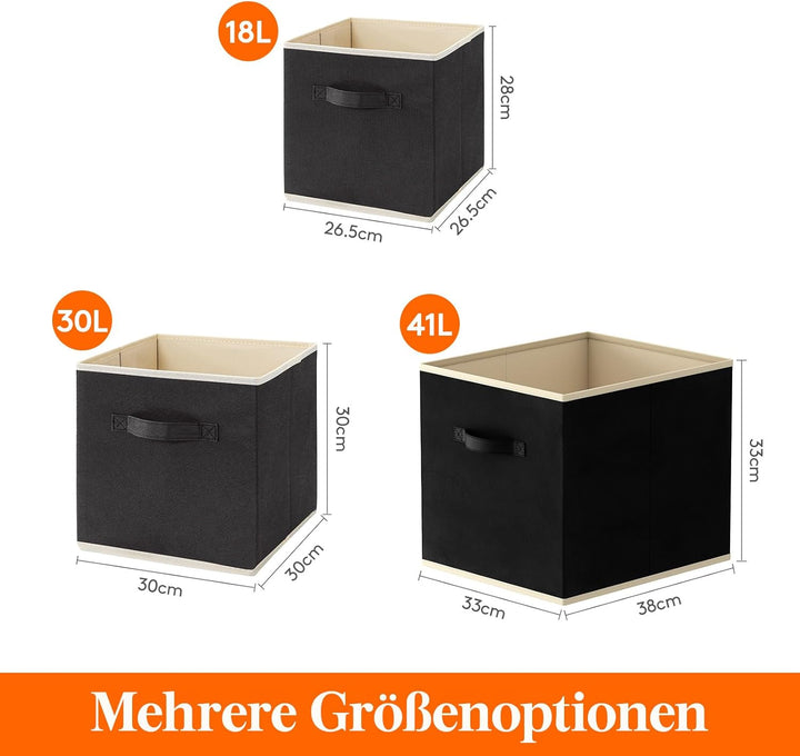 Lifewit 6 Stück Aufbewahrungsbox aus Stoff, Faltbar Aufbewahrungswürfel Kallax Boxen Aufbewahrung au
