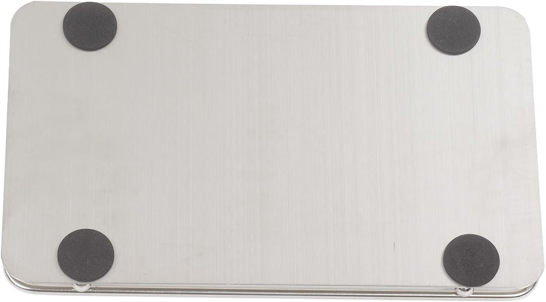 Serviertablett,Edelstahltablett,grosses rechteckiges Tablett,Elegantes rechteckiges Edelstahltablett