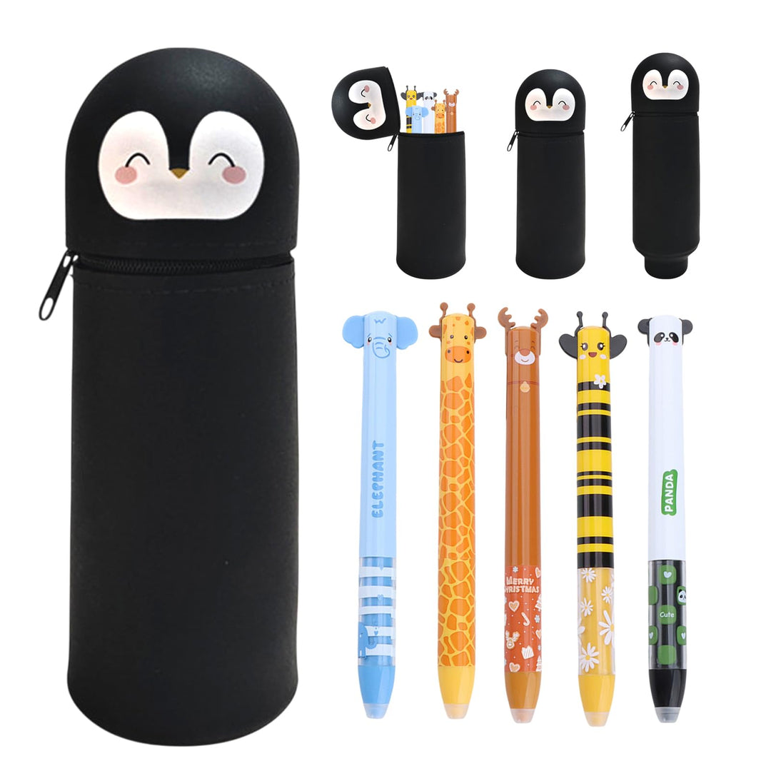 MäPpchen Pinguin FedermäPpchen Kinder Kawaii FedermäPpchen FedermäPpchen, Zweifarbige löschbare Gels